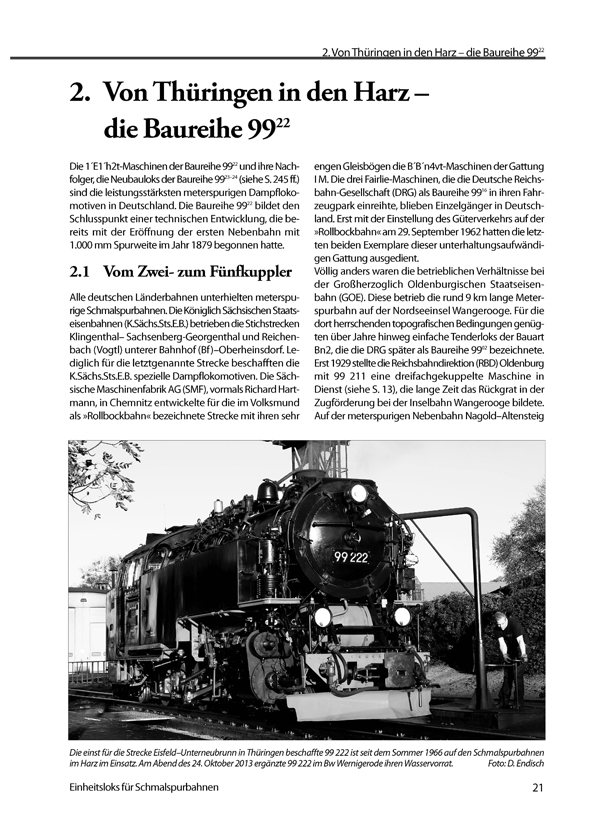 Einheitsloks für Schmalspurbahnen Die Baureihen 99-22/ 99-32/ 99 -73 bis 76