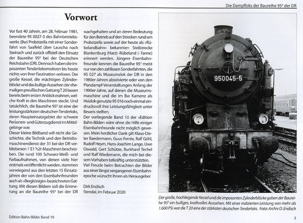 Die Dampfloks der Baureihe 95.0 der DR Edition Bahn-Bilder, Band 10
