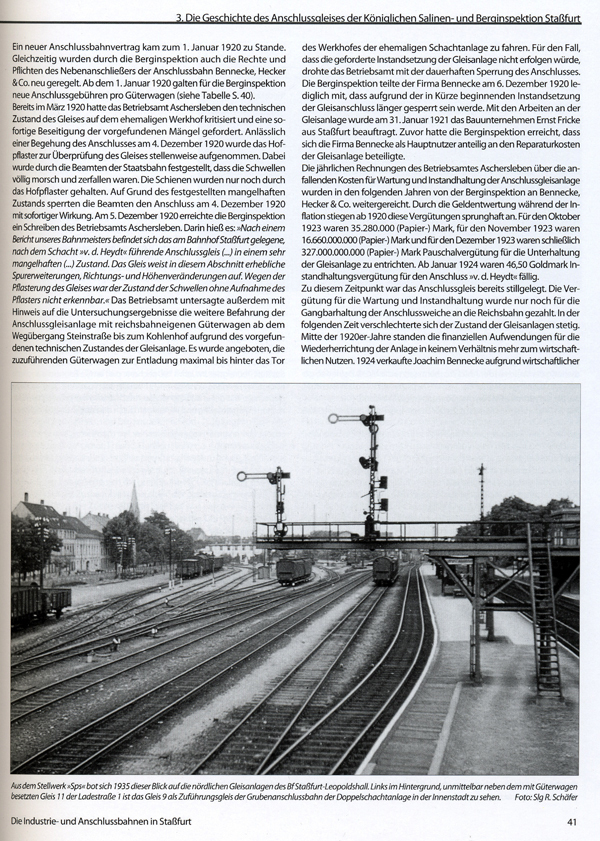 Die Industrie- und Anschlussbahnen in Staßfurt